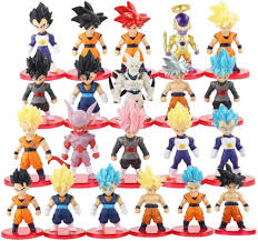 21 Pcs Set of Son Goku GohanVegeta Frieza Vegeto Trunks Piccolo Action Figure Anime