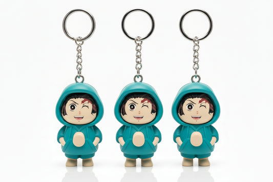 Tanjiro Face Changing Keychain Pack of 3