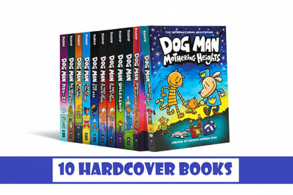 Dog Man Series 1-10 Books Mega Collection Set By Dav Pilkey (Hardcover)
