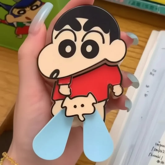 Shinchan Nunucopter Manual Hand PressFan Keychain