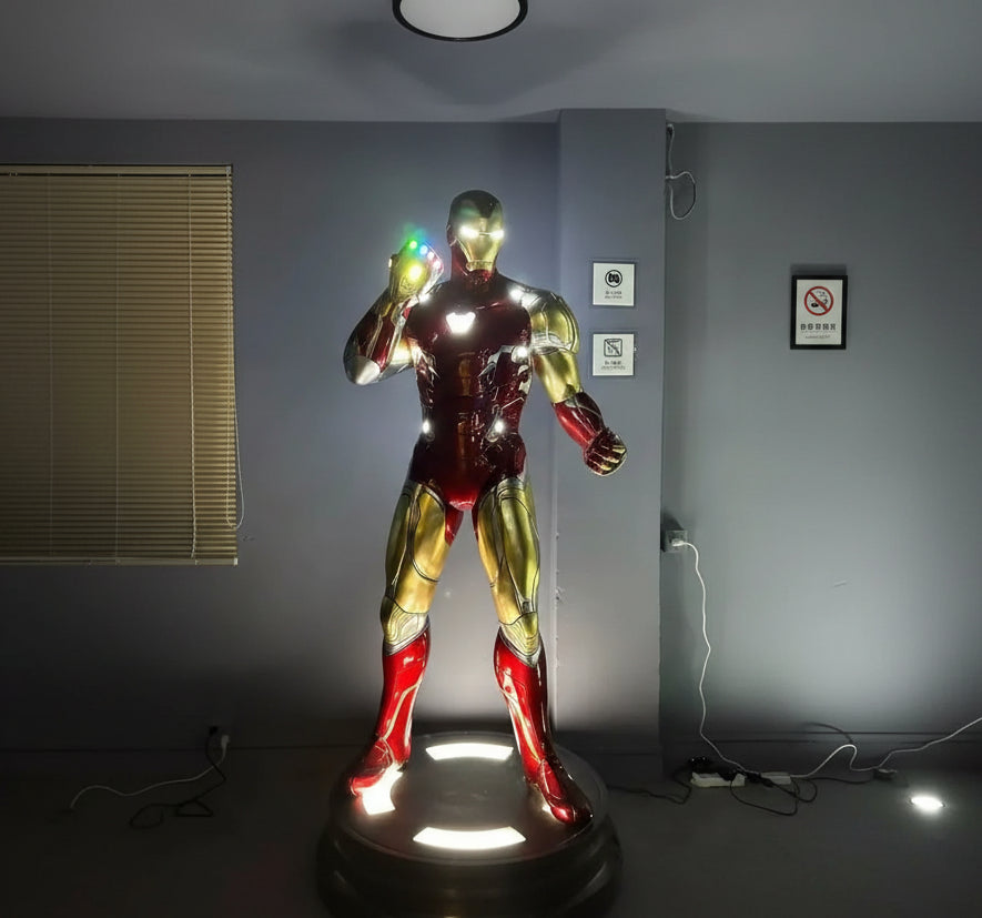 IRON MAN MK85 Life-Size Figure with Base & Lights Premium Imported