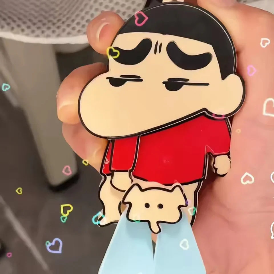 Shinchan Nunucopter Manual Hand PressFan Keychain