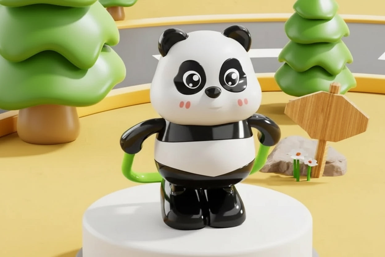 Cute Athlete Panda Wind-up Fun Rotating & Moving Panda Trio Play Toys ( limited edition )