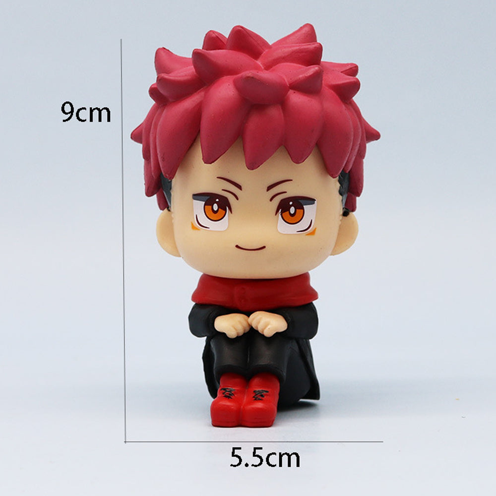 Yuji Itadori Sitting Chibi Anime Figure 9cm