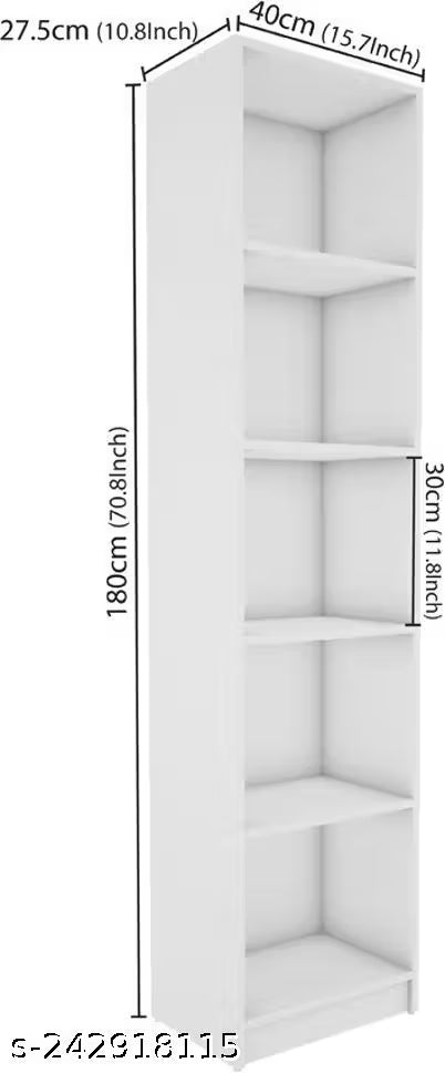 Wood Open Book Shelf (Finish Color - Frosty White, DIY(Do-It-Yourself))