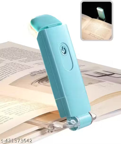 USB Rechargeable Book Light,3 Brightness Levels & 3 Color LED Clip on Reading Lights for Books (Blue)