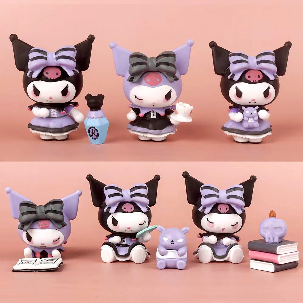 Kuromi- 6pcs Set 6.5cm Anime Merchandise