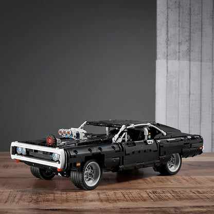 Technic Fast and Furious Dom's Dodge Racing Car Model Iconic Collector's Building Set for Kids