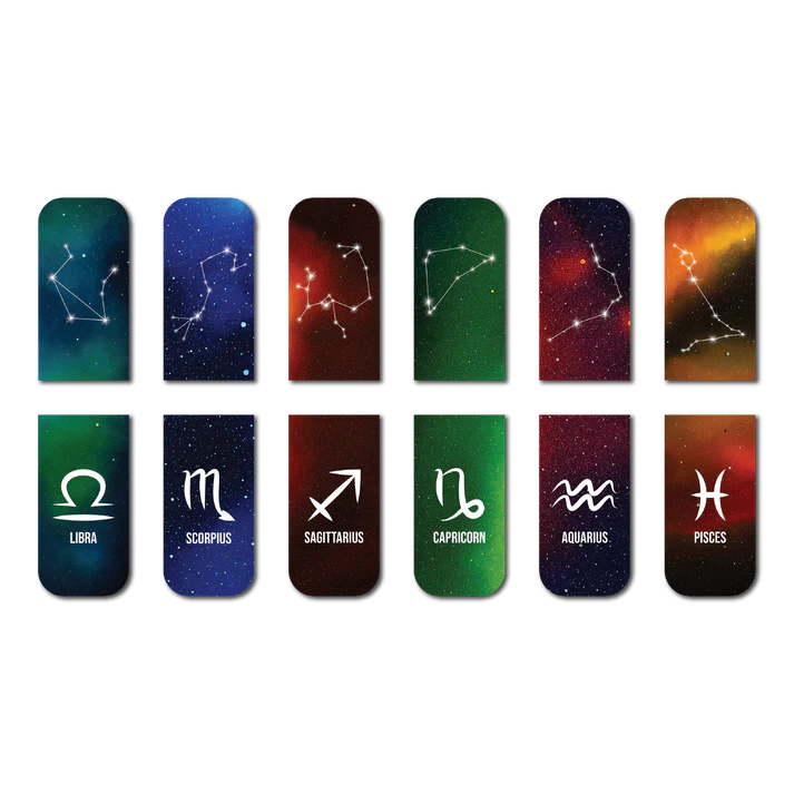Zodiac Constellation – Magnetic Bookmark Set of 6 (Design 2)