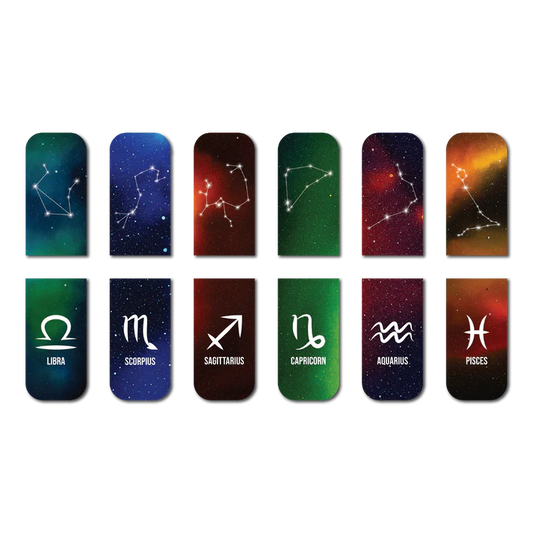Zodiac Constellation – Magnetic Bookmark Set of 6 (Design 2)