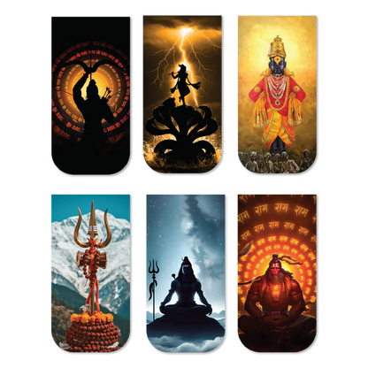 Divine Sanatani Magnetic Bookmark - Combo Set of 12 (Design 1 + 2)