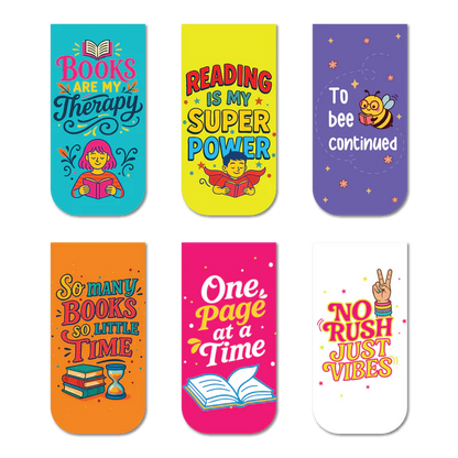 Book Lovers & Sky Affirmations Magnetic Bookmarks (Set of 12)
