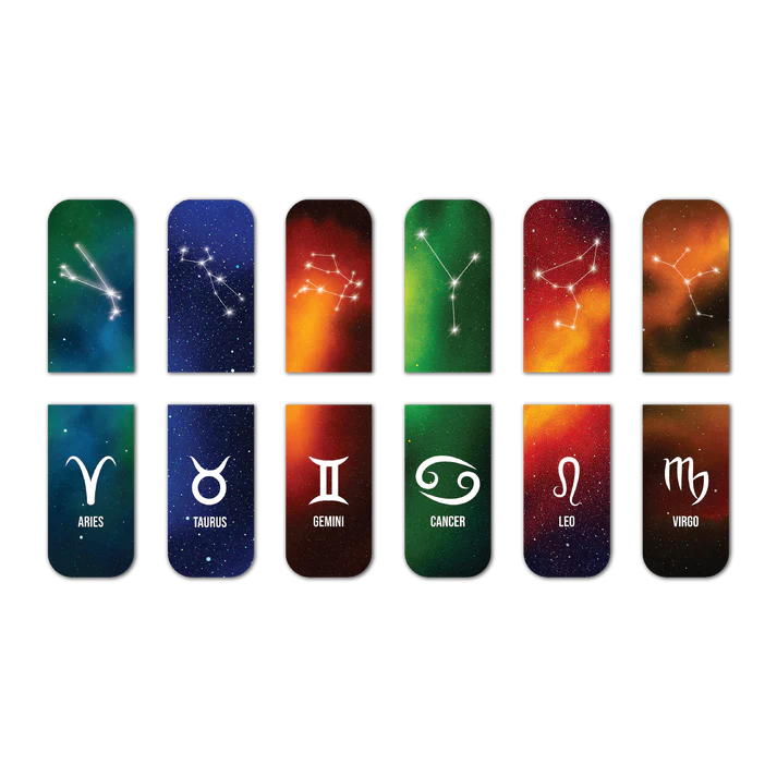 Zodiac Constellation Magnetic Bookmark Set