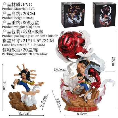 One Piece :  Luffy Big Punch With Small Luffy Action Figure 20cm Blister And Box Packing