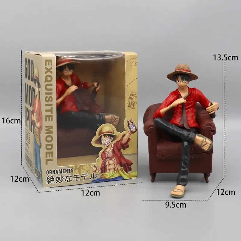 One Piece : Luffy Sitting On Couch - 13cm Action Figure (With Box)