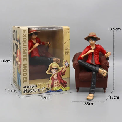 One Piece : Luffy Sitting On Couch - 13cm Action Figure (With Box)
