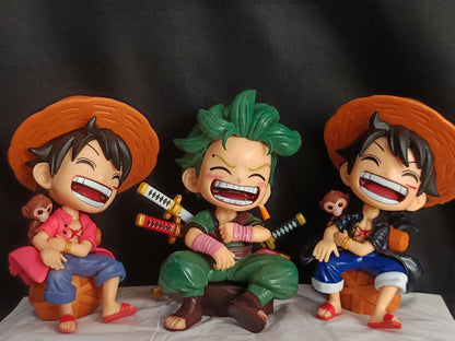 One Piece : Chibi Luffy & Zoro Laughing - Action Figure