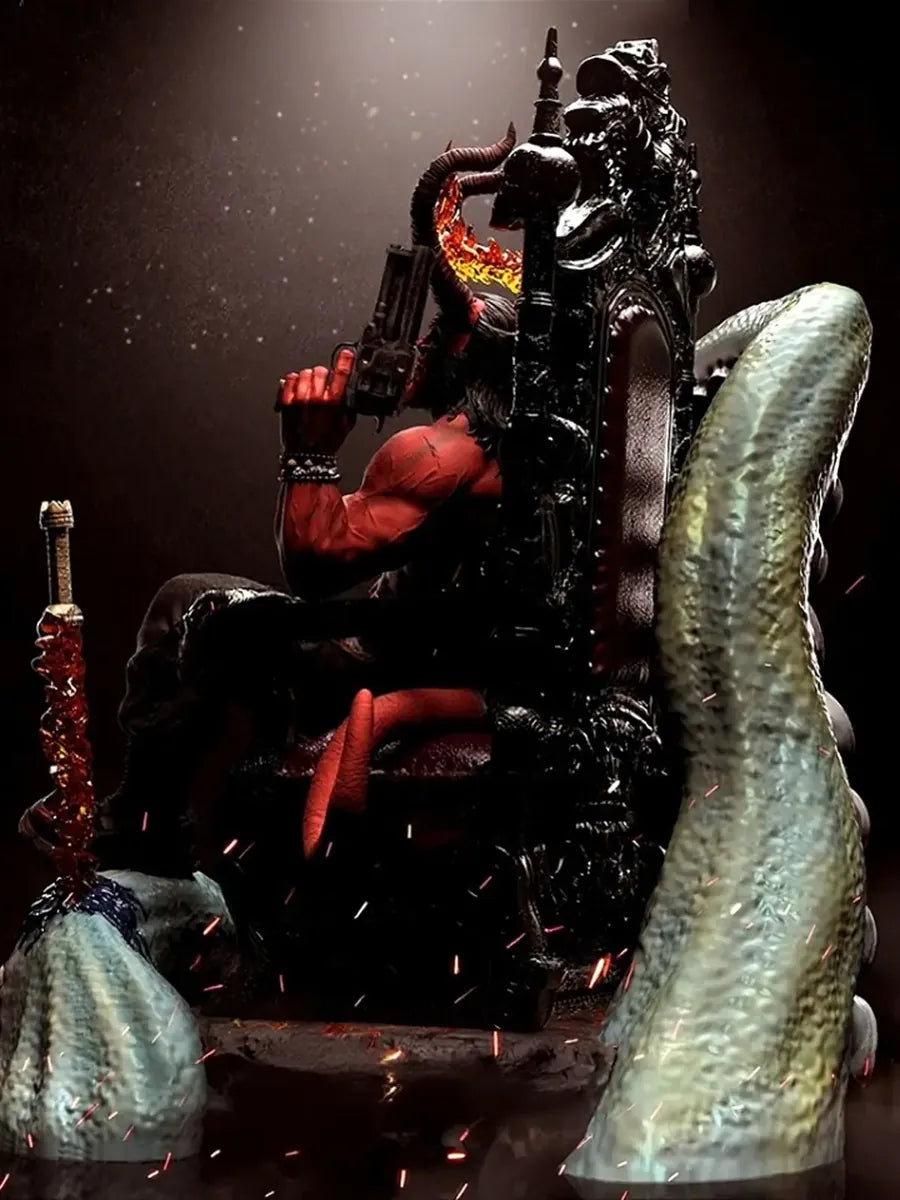 Throne Ascendant Hellboy Resin Statue 1/6 Scale 3D Printed Figure by Tibs 3D Studio – Premium Collector Edition