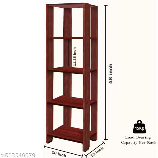 Engineered Wood Open Display Book Stand (Brown)
