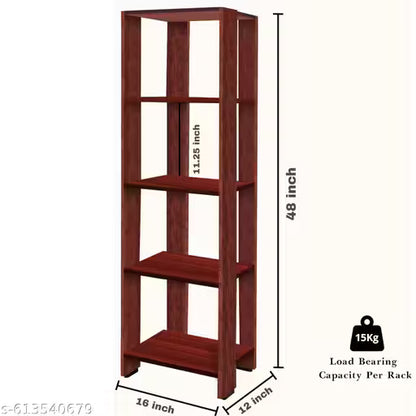 Engineered Wood Open Display Book Stand (Brown)