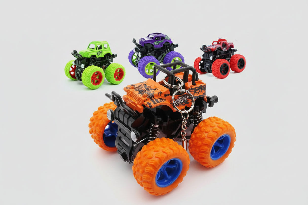 Monster Truck Pushback Keyring Pack of 2