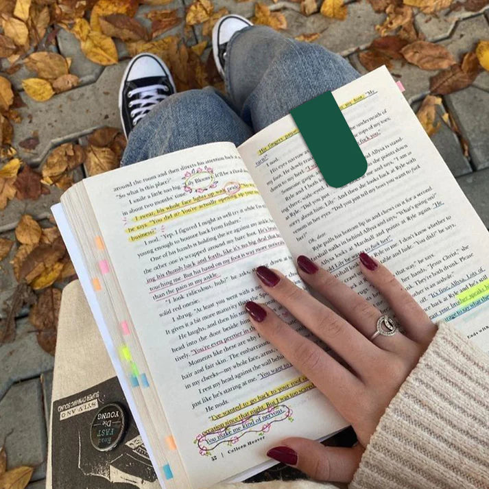 Minimal Solid Color Magnetic Bookmarks Set of 12