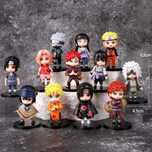 Naruto Series : Set of 12pcs 6.5cm Action Figure