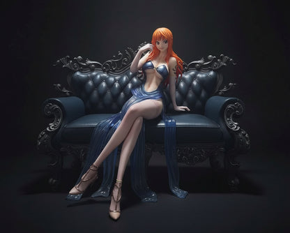 One Piece Nami Elegance on the Sofa Action Figure Collectible 20 cm