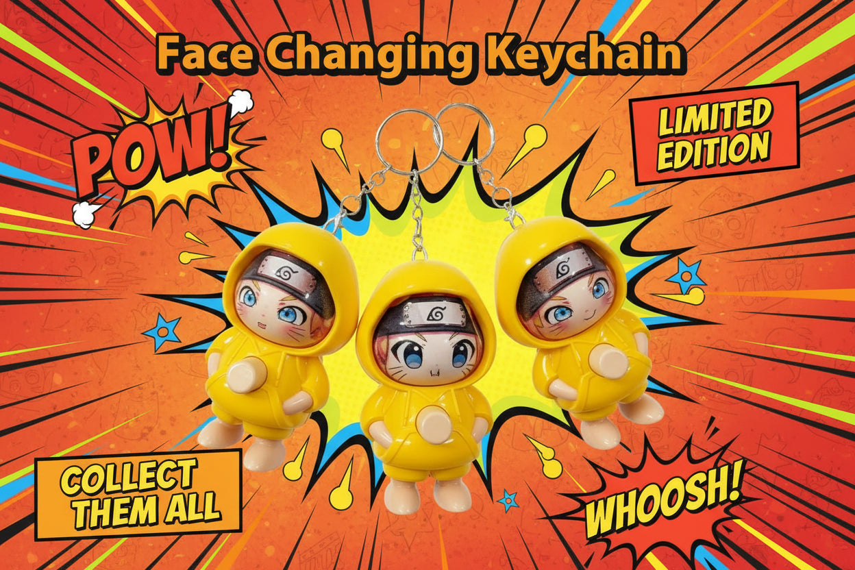 Naruto Face Changing Keychain Pack of 3