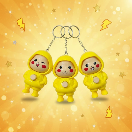 Pikachu New Face Changing Keychain (Pack of 3)