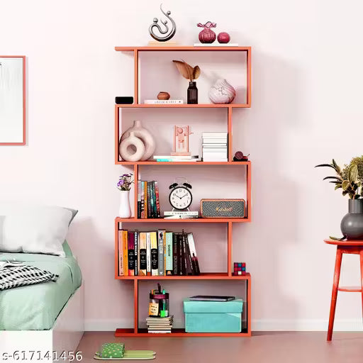 Cabinet Book Rack Organizer Shelf - Display Storage Organizer Open Shelf Tall Display Unit Book Stand Mulripurpose Kitchen Cabinet Rack (Brown, Large)