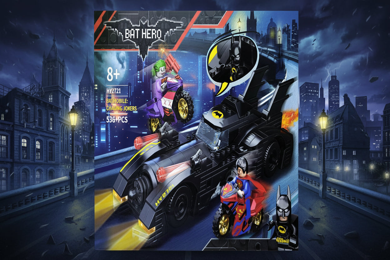 BAT HERO CHASE JOKERS Construction Block Set 536+ Pcs