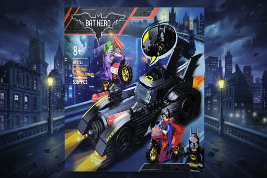 BAT HERO CHASE JOKERS Construction Block Set 536+ Pcs