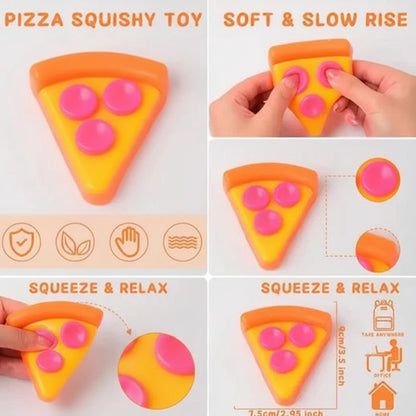 Pizza Slice Squishy Toy Slow Rising Soft Squeeze Stress Relief Sensory Fidget Toy