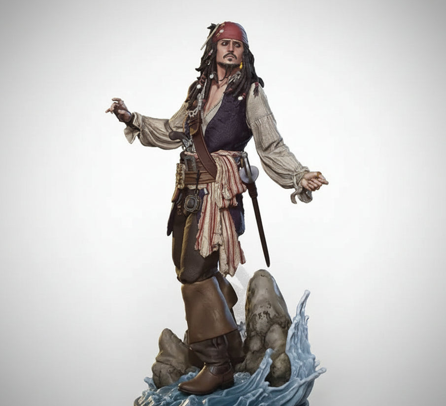 Jack Sparrow – Pirates of the Caribbean 1/6 Scale 3d printed Resin Statue By Tibs 3D Studio – Premium Collector Edition