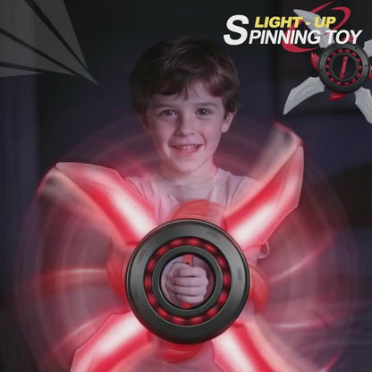Flywheel Rotating Sword Shuriken Glowing Ninja Lightsaber Katana Blade Fidget Spinner Dart Toy