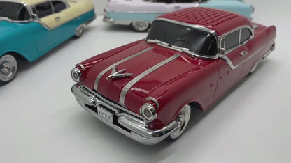 Classic Vintage Wster WS-598 1958 Chevy-Inspired Car Shaped Wireless Bluetooth Speaker 10 Watts| with LED Lights, Retro Design FM Radio, USB, TF Card ()