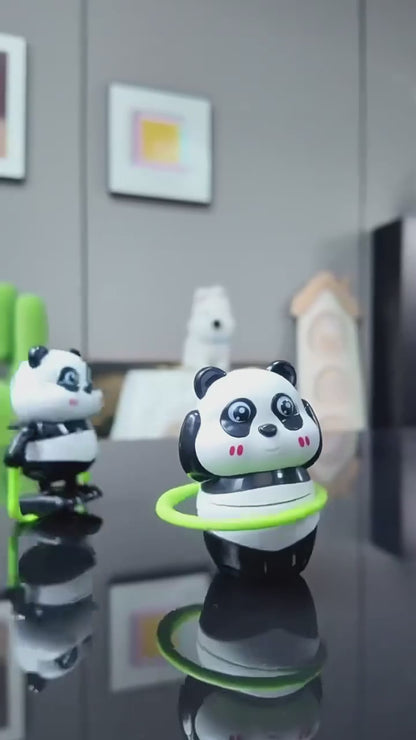 Cute Athlete Panda Wind-up Fun Rotating & Moving Panda Trio Play Toys ( limited edition )