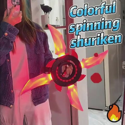 Flywheel Rotating Sword Shuriken Glowing Ninja Lightsaber Katana Blade Fidget Spinner Dart Toy