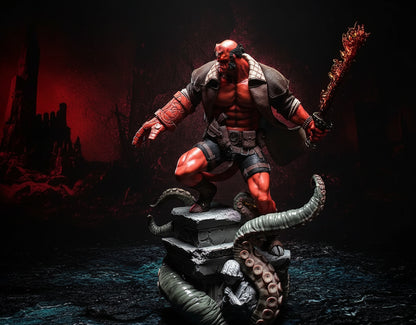 Infernal Hellboy Resin Statue 1/6 Scale 3D Printed Figure by Tibs 3D Studio – Premium Collector Edition