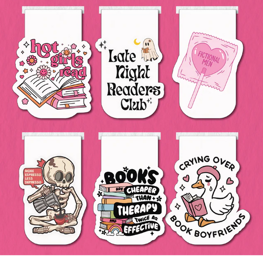 Hot Girls Read – Magnetic Bookmark Set of 6