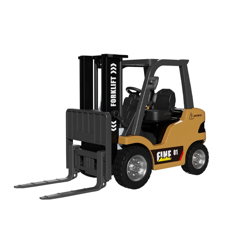 Engineering Construction RC Forklift Truck 2.4GHz Alloy Engineering Vehicle with LED Lights & Sounds, App and Remote Controlled