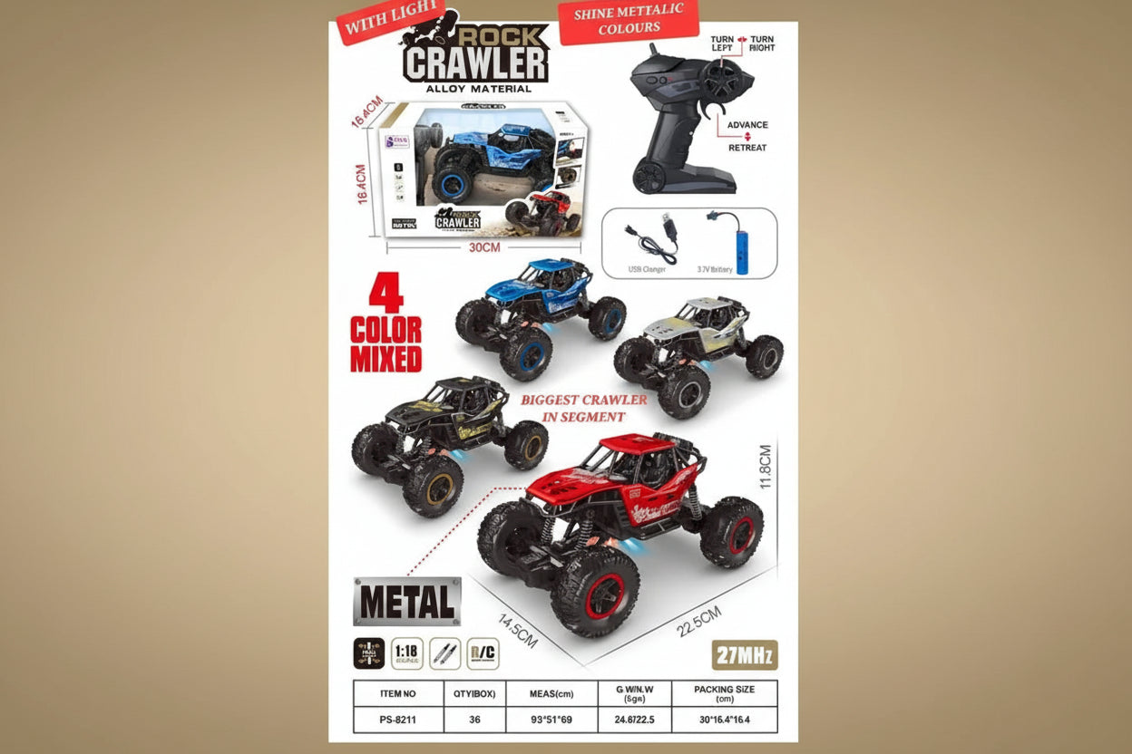 Thunder Spray Rock Crawler Rc Monster Truck with Smoke