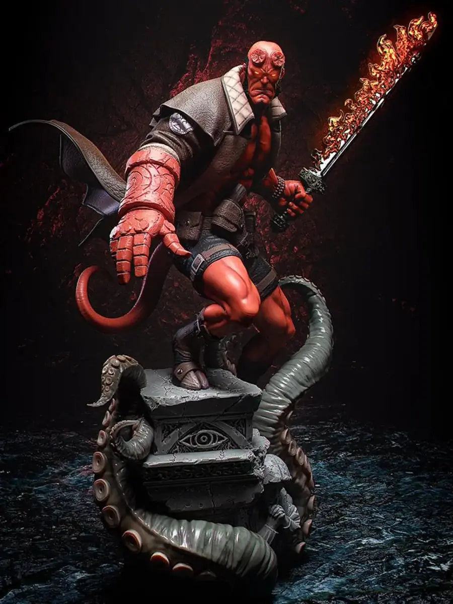 Infernal Hellboy Resin Statue 1/6 Scale 3D Printed Figure by Tibs 3D Studio – Premium Collector Edition