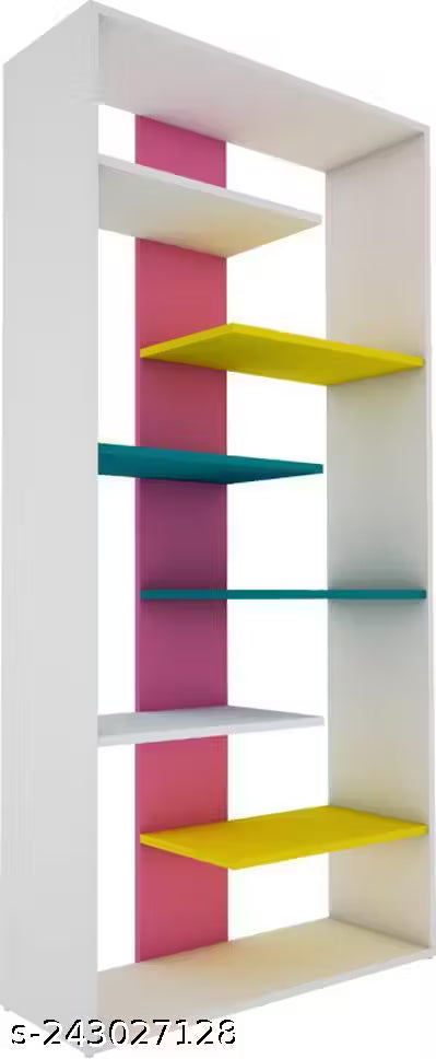 Wood Open Book Shelf (Finish Color - MULTI COLOR, Knock Down)