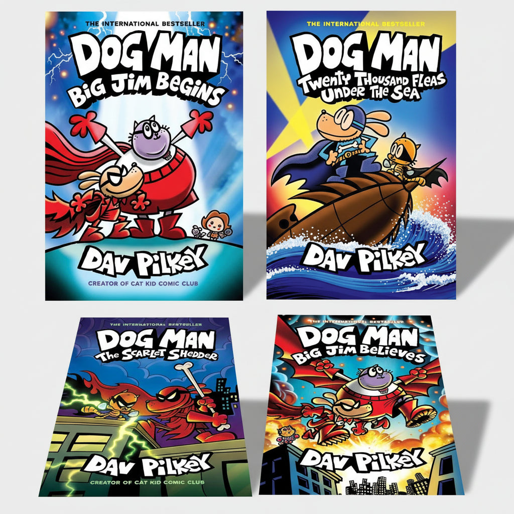 Dog Man Combo Book Set (Parts 11–14) By Dav Pilkey