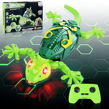 RC Gecko Crawling Lizard along Walls and Ceilings with Luminous LED Eyes, Remote Control, Realistic Movements 4+ years