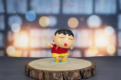 Dancing Shinchan Movable Noding Head Mechanical Toy Figure Size 12 cm