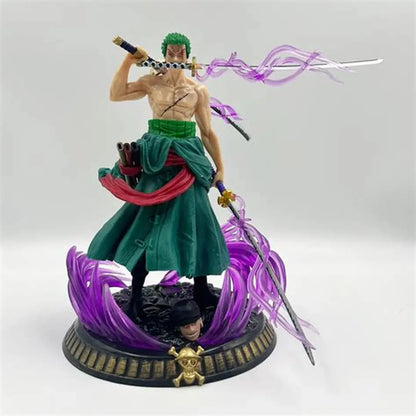 One Piece : Roronoa Zoro Standing - 24cm Action Figure (Double Head) ( Blister+Box)