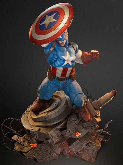Captain America Resin Statue (1/6 Scale)3D Printed Figure by Tibs 3D Studio – Premium Collector Edition